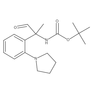 tert-butyl N-{1-oxo-2-[2-(pyrrolidin-1-yl)phenyl]propan-2-yl}carbamate Structure