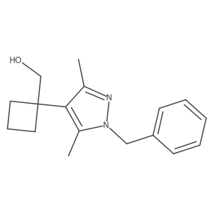 [1-(1-benzyl-3,5-dimethyl-1H-pyrazol-4-yl)cyclobutyl]methanol结构式