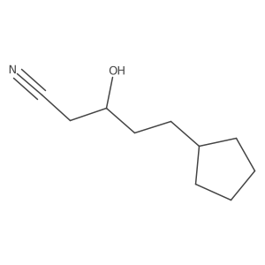 5-Cyclopentyl-3-hydroxypentanenitrile结构式