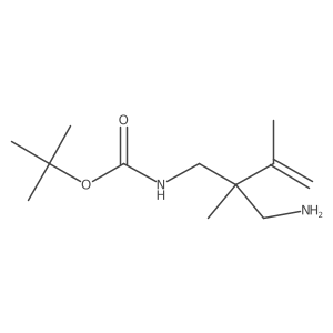 tert-butyl N-[2-(aminomethyl)-2,3-dimethylbut-3-en-1-yl]carbamate结构式