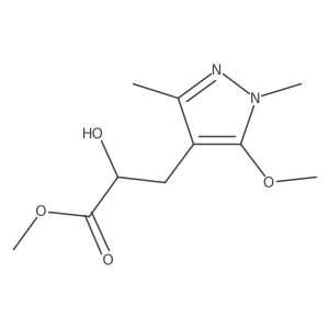 methyl 2-hydroxy-3-(5-methoxy-1,3-dimethyl-1H-pyrazol-4-yl)propanoate Structure