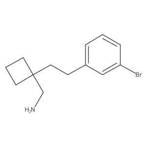 {1-[2-(3-Bromophenyl)ethyl]cyclobutyl}methanamine结构式