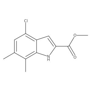 Methyl 4-chloro-6,7-dimethyl-1H-indole-2-carboxylate结构式