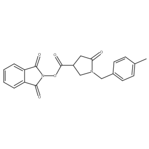 1,3-dioxo-2,3-dihydro-1H-isoindol-2-yl 1-[(4-methylphenyl)methyl]-5-oxopyrrolidine-3-carboxylate Structure