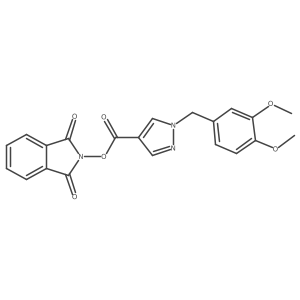 1,3-dioxo-2,3-dihydro-1H-isoindol-2-yl 1-[(3,4-dimethoxyphenyl)methyl]-1H-pyrazole-4-carboxylate Structure