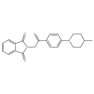 1,3-dioxo-2,3-dihydro-1H-isoindol-2-yl 4-(4-methylpiperidin-1-yl)benzoate Structure