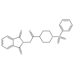 1,3-dioxo-2,3-dihydro-1H-isoindol-2-yl 1-(benzenesulfonyl)piperidine-4-carboxylate结构式