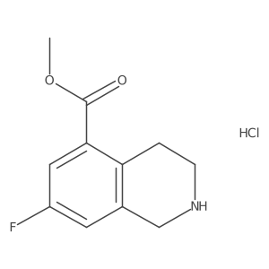 Methyl 7-fluoro-1,2,3,4-tetrahydroisoquinoline-5-carboxylate;hydrochloride结构式