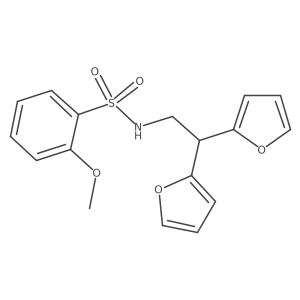 N-(2,2-di(furan-2-yl)ethyl)-2-methoxybenzenesulfonamide Structure
