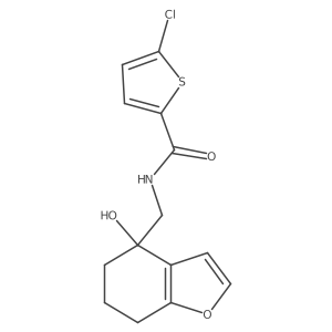 5-chloro-N-((4-hydroxy-4,5,6,7-tetrahydrobenzofuran-4-yl)methyl)thiophene-2-carboxamide结构式