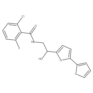 N-(2-{[2,2'-bifuran]-5-yl}-2-hydroxyethyl)-2-chloro-6-fluorobenzamide Structure