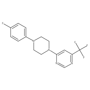 4-[4-(4-Fluorophenyl)piperazin-1-yl]-6-(trifluoromethyl)pyrimidine Structure