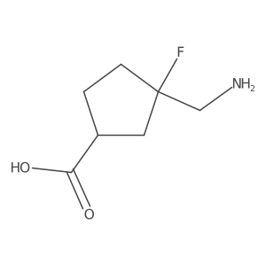 rac-(1R,3R)-3-(aminomethyl)-3-fluorocyclopentane-1-carboxylic acid Structure