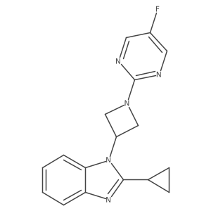 2-cyclopropyl-1-[1-(5-fluoropyrimidin-2-yl)azetidin-3-yl]-1H-1,3-benzodiazole结构式