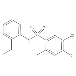 4,5-dichloro-N-(2-ethylphenyl)-2-methylbenzene-1-sulfonamide Structure