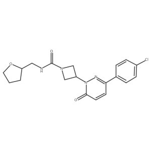 3-[3-(4-chlorophenyl)-6-oxo-1,6-dihydropyridazin-1-yl]-N-[(oxolan-2-yl)methyl]azetidine-1-carboxamide结构式