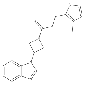 1-[3-(2-methyl-1H-1,3-benzodiazol-1-yl)azetidin-1-yl]-3-(3-methylthiophen-2-yl)propan-1-one Structure