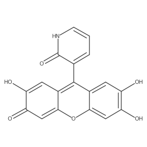 2,6,7-trihydroxy-9-(2-hydroxypyridin-3-yl)-3H-xanthen-3-one Structure