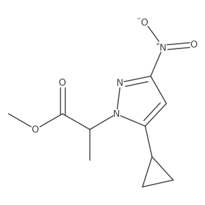 methyl 2-(5-cyclopropyl-3-nitro-1H-pyrazol-1-yl)propanoate Structure
