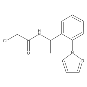 2-Chloro-N-[1-(2-pyrazol-1-ylphenyl)ethyl]acetamide结构式