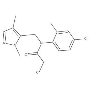 2-chloro-N-(4-chloro-2-methylphenyl)-N-[(1,4-dimethyl-1H-pyrazol-5-yl)methyl]acetamide Structure