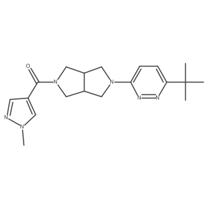 3-tert-butyl-6-[5-(1-methyl-1H-pyrazole-4-carbonyl)-octahydropyrrolo[3,4-c]pyrrol-2-yl]pyridazine Structure