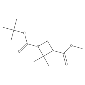 1-(tert-Butyl) 3-methyl 2,2-dimethylazetidine-1,3-dicarboxylate Structure