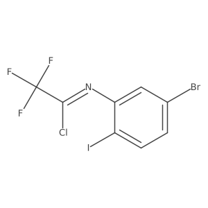 N-(5-Bromo-2-iodophenyl)-2,2,2-trifluoroacetimidoyl Chloride结构式