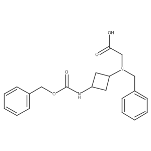 2-{Benzyl[(1s,3s)-3-{[(benzyloxy)carbonyl]amino}cyclobutyl]amino}acetic acid Structure