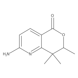 2-Amino-7,8,8-trimethyl-7,8-dihydro-5H-pyrano[4,3-b]pyridin-5-one结构式