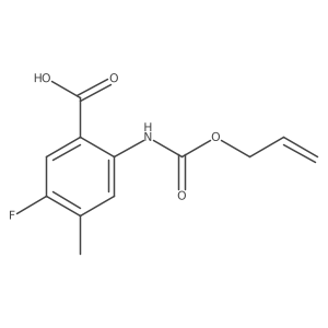 5-Fluoro-4-methyl-2-{[(prop-2-en-1-yloxy)carbonyl]amino}benzoic acid Structure