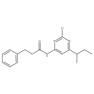 benzyl N-[4-chloro-6-(1-fluoropropyl)-1,3,5-triazin-2-yl]carbamate结构式