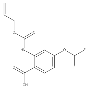 4-(Difluoromethoxy)-2-{[(prop-2-en-1-yloxy)carbonyl]amino}benzoic acid Structure