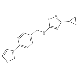 3-cyclopropyl-N-{[6-(furan-3-yl)pyridin-3-yl]methyl}-1,2,4-thiadiazol-5-amine结构式