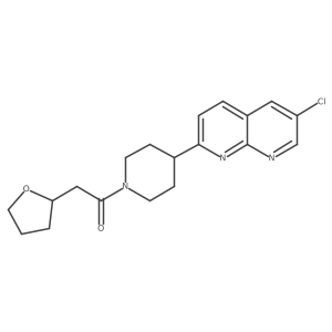 1-[4-(6-Chloro-1,8-naphthyridin-2-yl)piperidin-1-yl]-2-(oxolan-2-yl)ethan-1-one Structure
