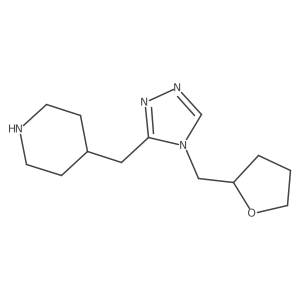 4-({4-[(oxolan-2-yl)methyl]-4H-1,2,4-triazol-3-yl}methyl)piperidine Structure