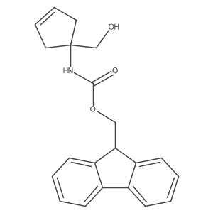 (9H-fluoren-9-yl)methyl N-[1-(hydroxymethyl)cyclopent-3-en-1-yl]carbamate结构式