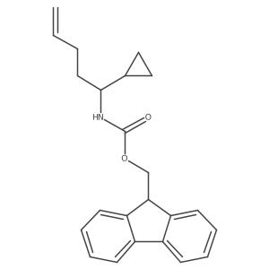 (9H-fluoren-9-yl)methyl N-(1-cyclopropylpent-4-en-1-yl)carbamate结构式