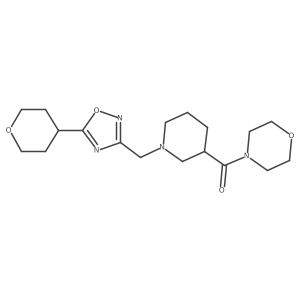 4-(1-{[5-(Oxan-4-yl)-1,2,4-oxadiazol-3-yl]methyl}piperidine-3-carbonyl)morpholine Structure