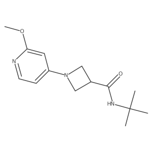 N-tert-butyl-1-(2-methoxypyridin-4-yl)azetidine-3-carboxamide结构式