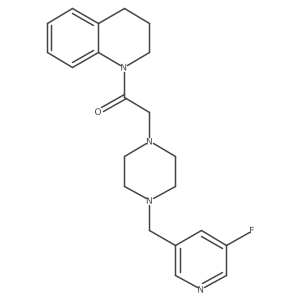 2-{4-[(5-Fluoropyridin-3-yl)methyl]piperazin-1-yl}-1-(1,2,3,4-tetrahydroquinolin-1-yl)ethan-1-one结构式