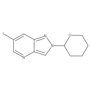 6-Iodo-2-(tetrahydro-2H-pyran-2-yl)-2H-pyrazolo[4,3-b]pyridine Structure