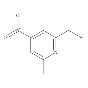 2-(Bromomethyl)-6-methyl-4-nitropyridine结构式