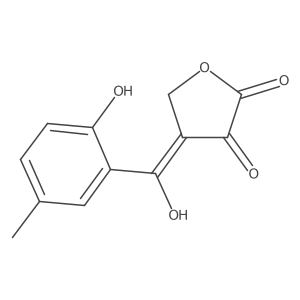 3-Hydroxy-4-(2-hydroxy-5-methylbenzoyl)-2(5H)-furanone Structure