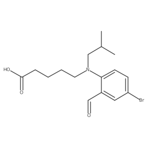5-((4-Bromo-2-formylphenyl)(isobutyl)amino)pentanoic acid Structure