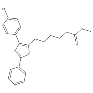 Methyl 6-[4-(4-chlorophenyl)-2-phenyl-5-oxazolyl]hexanoate Structure