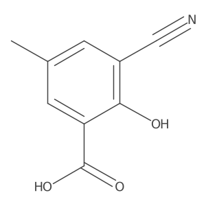 3-Cyano-2-hydroxy-5-methylbenzoic acid结构式