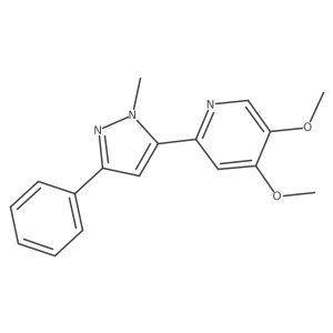 4,5-Dimethoxy-2-(1-methyl-3-phenyl-1H-pyrazol-5-yl)pyridine Structure