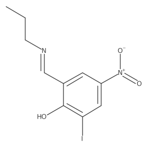 2-Iodo-4-nitro-6-[(propylimino)methyl]phenol结构式