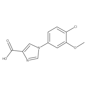 1-(4-Chloro-3-methoxyphenyl)imidazole-4-carboxylic acid Structure